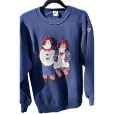 RARE Vintage Raggedy Dolls Sweater/ Sweatshirt Size Large-Made In USA