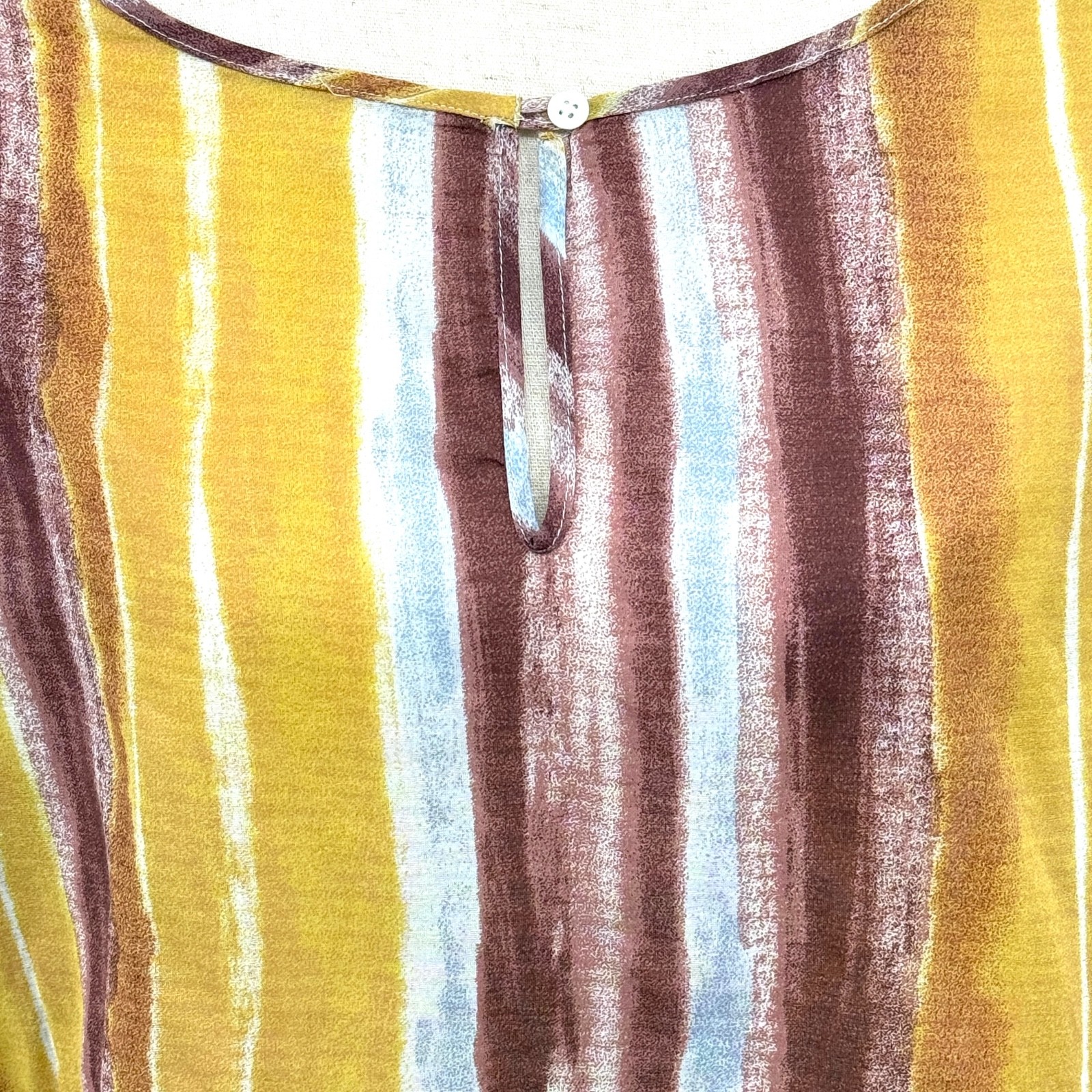 Sundance Womens Top L Boho Peasant Cottagecore Artsy Folk Earthy Stripes Floral