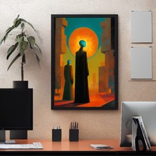 #04 ☀️ A4 Poster Außerirdische Vision – Abstrakte Sci-Fi Kunst im Sonnenlicht