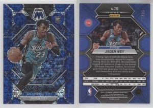 2022 Panini Mosaic Rookies Fast Break Blue Prizm /85 Jaden Ivey #216 Rookie RC