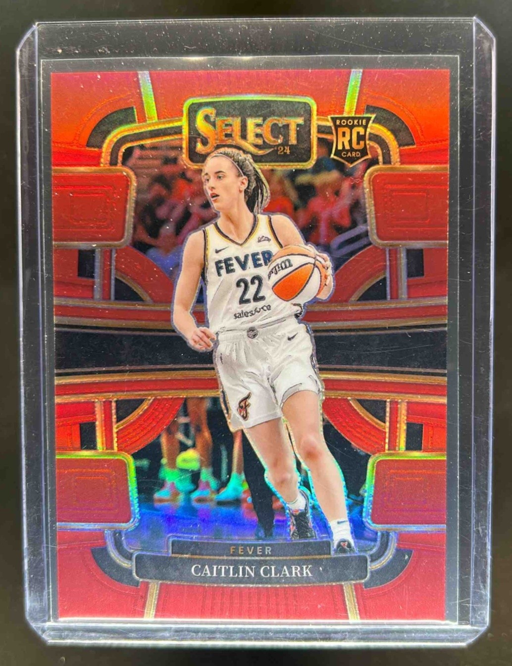 2024 Select WNBA Caitlin Clark RC Red Prizms Concourse #/149 Fever