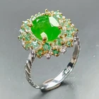 Expensive stone Natural Tsavorite Ring 925 Sterling Silver Size 6.5 /R471334