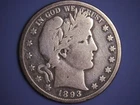 1893 S BARBER HALF DOLLAR__KEY DATE__RARE SILVER COIN__GOOD / VG SAN FRANCISCO