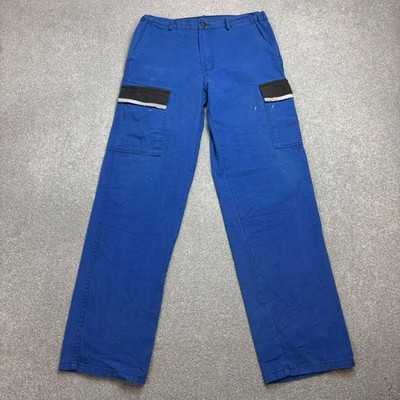 VINTAGE französische Hose Erwachsene 32x32 blau Workwear Chore Canvas Utility Herren
