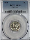 1916 Mercury Dime 10C PCGS AU58 Great Coin!