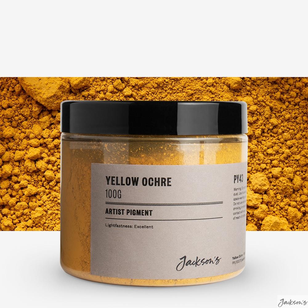 Jackson's : Artist Pigment : Yellow Ochre PY43 : 100g (in 200ml Jar) : Tub of...