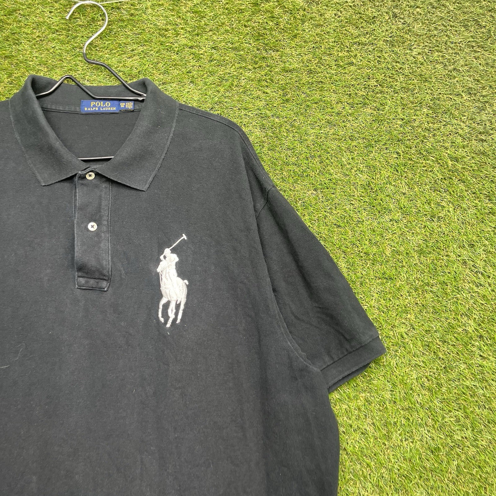 Polo Ralph Lauren Polo Shirt Mens 2XB Big Pony #3 Black Short Sleeve Preppy thumbnail 4