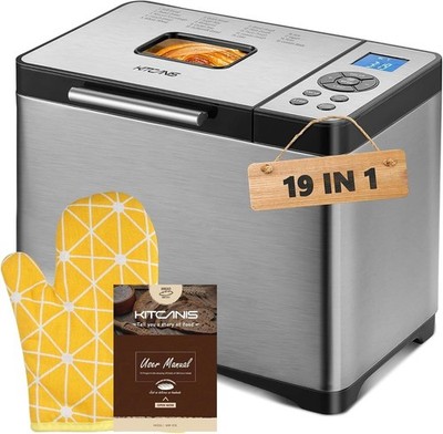 Brotbackautomat 19 Programme 2,2 Pfund extra großer Sauerteig Edelstahl