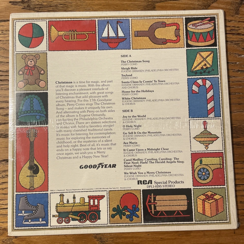 Perry Como & Eugene Ormandy Great Songs Of Christmas LP RCA Goodyear SEALED!!!! - Image 2 of 4