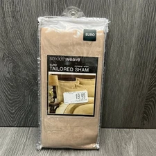 Smoothweave Euro Tailored Sham Pillow Cover Mocha 26 x 26