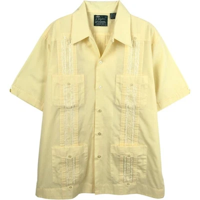 Used HABAND GUAYABERA Short-Sleeve Open-Collar Mexican Shirt Cuban Shirt Box... - Image 1 of 4