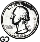 1941 Washington Quarter PROOF, Solid Gem PR++
