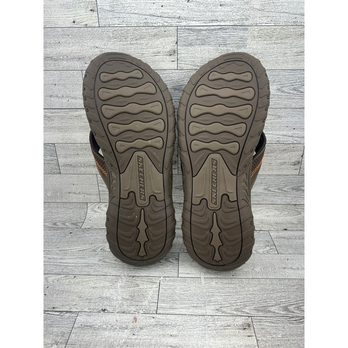 Skechers Men Relaxed Fit 360 Memory‎ Foam Flip Flops Brown 56219SA Size 10 Amazon.com | Skechers mens Relaxed Fit¿: Reggae - Cobano  main image 3