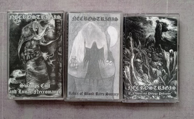 NECROSTRIGIS 3 tape lot polish black metal graveland ohtar veles plaga fullmoon