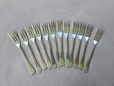 12 Kuchengabeln BG Roneusil Rostfrei DDR 16 cm Robust 