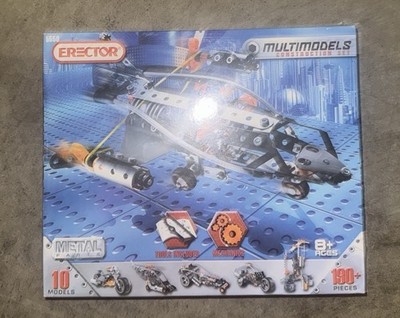 ERECTOR #5550 Multimodels Set 10 Models, 190+ Parts NEW SEALED