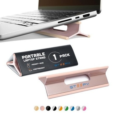 Steepy Laptop Stand for Desk - 3 Heights Computer Riser for Laptop (Rose)