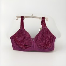 Amoena Mastectomy Bra Womens burgundy louise 1291 Wireless Soft Cup Mastectomy