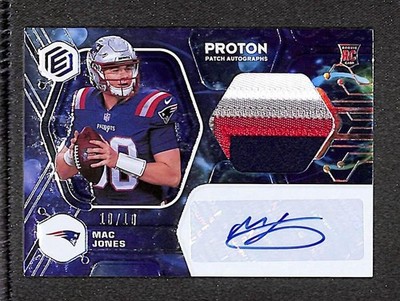 Mac Jones 2021 Panini Elements Proton Patch Autographs Silver #PPA-MJO #/10