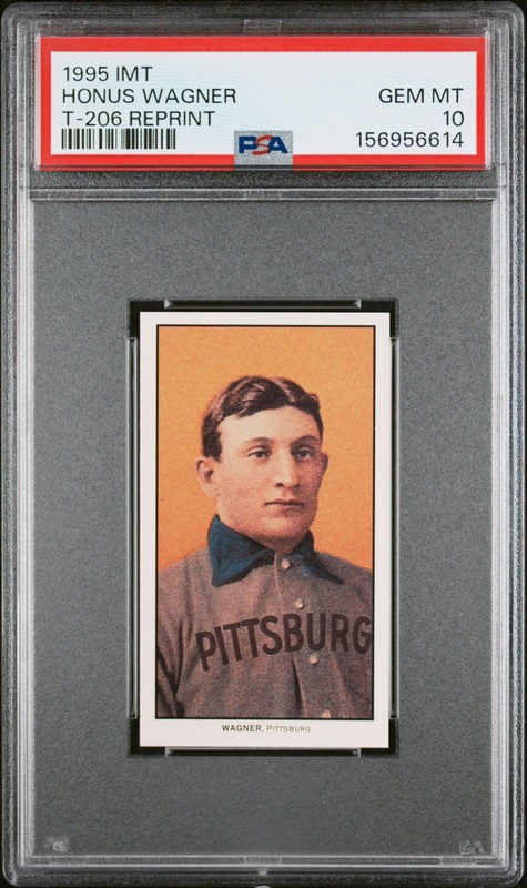 1995 IMT T-206 REPRINT HONUS WAGNER PSA 10