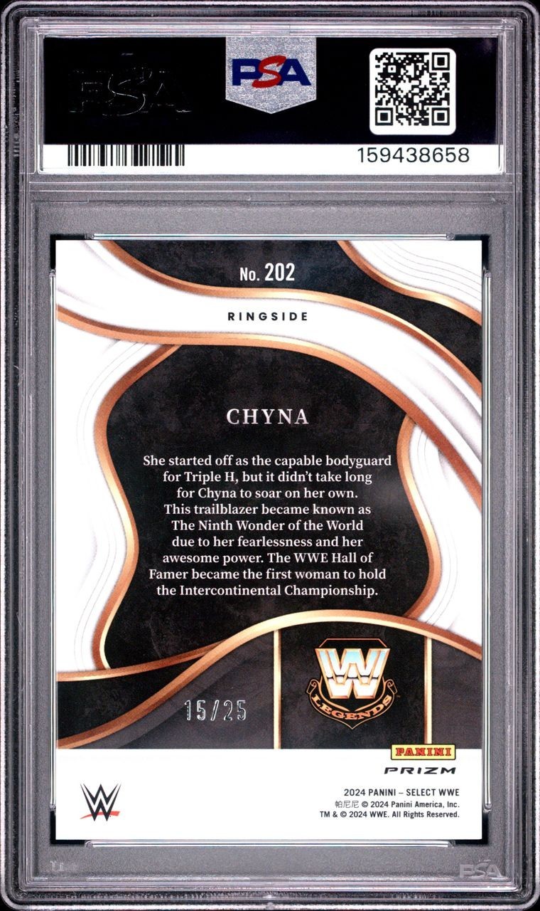 2024 Panini WWE Select Chyna Tie-Dye Ringside PSA 8 /25 202 Wrestling WWF Card view 2
