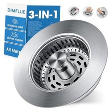 1S-Install Upgraded Kitchen Sink Strainer  Stopper   Pop-Up Fast Drain, Anti
