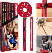 New 4 in 1 Router Milling Groove Bracket, Aluminum Alloy Router Circle Cutting J