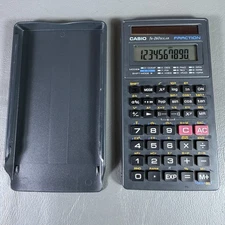 Casio FX-260 Solar Fraction Calculator w/ Cover Gray Tested & Working Scientific