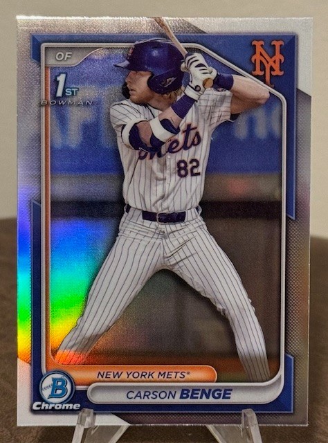 2024 Bowman Draft Baseball CARSON BENGE 1st Chrome Prospect Refractor BDC-28