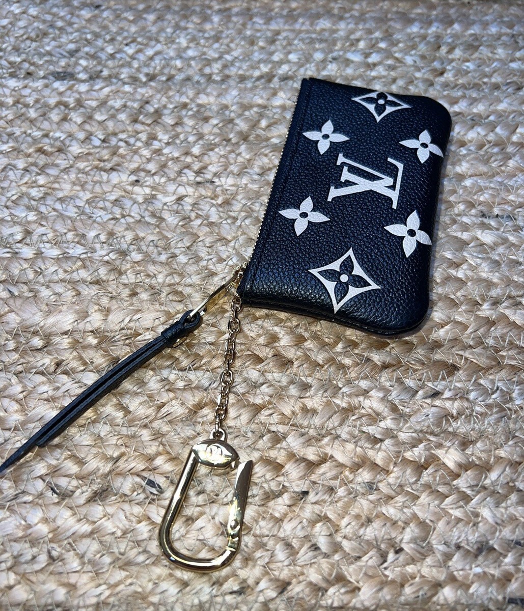 NEW In BOX LOUIS VUITTON Black Cream EMPREINTE MONOGRAM Leather