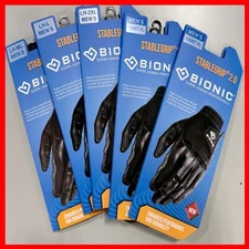 2-PACK Bionic USA StableGrip 2.0 Golf Men's Premium Leather Gloves / Fast Ship