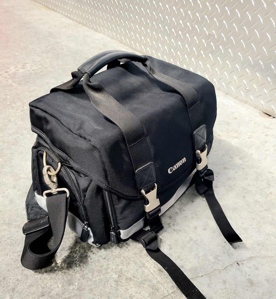 Canon 200DG Digital SLR Large Camera & Lens Case Gadget Bag Black Shoulder Strap eBay