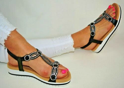 Elegante Damen-Sandalen aus Kunstleder