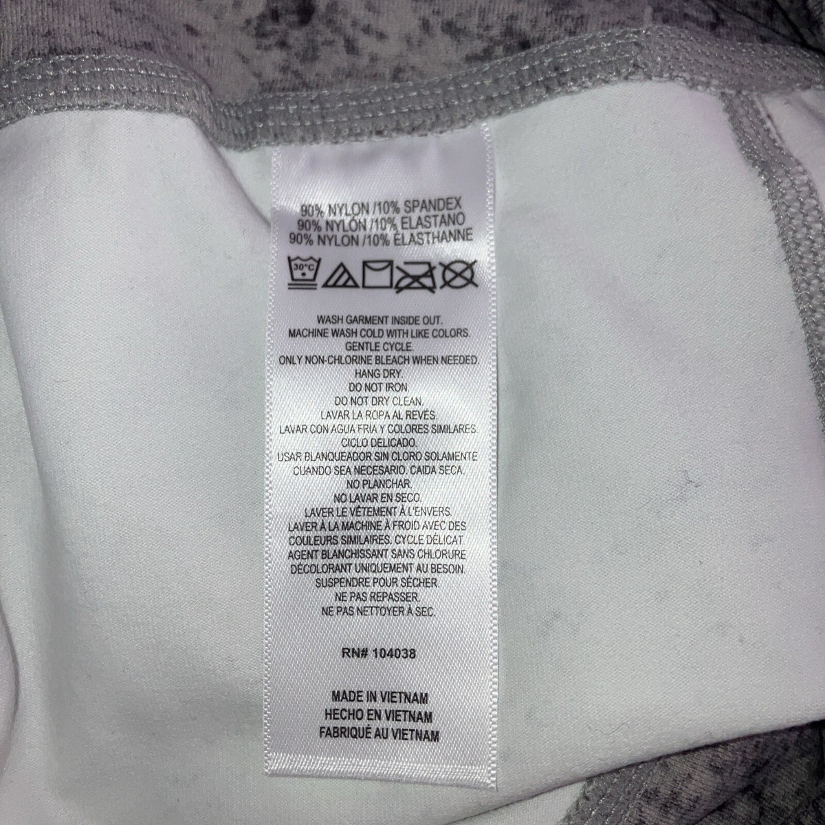 Women's Large 10-16 Eluminary High Waist Leggings Pockets Gray
