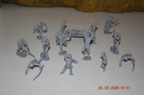 Marx ACW blau & grau Spielsets grau Hundertjahrfeier Soldaten 15 Teile evtl. Reissue