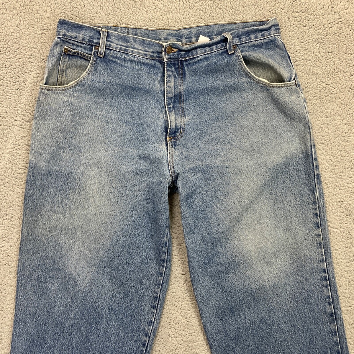 Vintage Solo Semore Denim Jeans Mens W40 L31.5 THRASHED Baggy