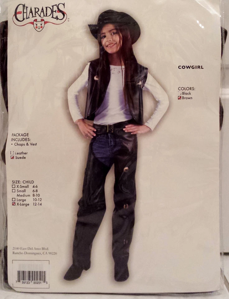 DISFRAZ HALLOWEEN GORRAS Y CHALECO MARRÓN NIÑA NIÑA TALLA XLARGE 12-14 Foto 2 de 2