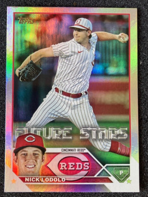 2023 Topps Series 2 #406 Nick Lodolo Future Stars RAINBOW Foil. Cincinnati Reds
