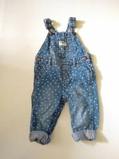 Lot 2 Vintage Oshkosh B'Gosh Overalls Pink Floral  Hearts 6-9  18 mons vestbak