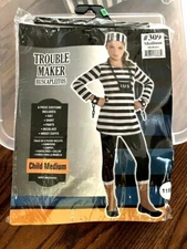 EUC TROUBLE MAKER Costume Child Med 8-10 6 Pieces Complete Outfit