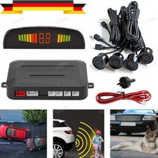 Auto Einparkhilfe 4 Sensoren LCD Display Hinten Rückfahrwarner Parkhilfe PDC DE