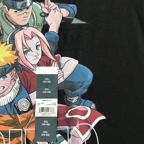 Naruto Herren Kurzarm Schwarz Rundhals Grafik T-Shirt Gr. 3XL (54-56) Neu mit Etikett - Bild 12 von 15