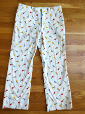 Vth70s Ice Cream Cone Retro MCM Pants Golf 35 W Loud Graphic Print Mod