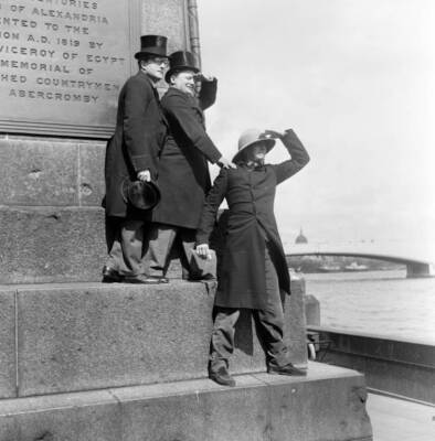 The Goons of BBC fame at Cleopatras Needle on the Embankment- 1957 Old Photo 3