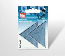 Prym 2 Applikationen ,,Dreieck jeans hellblau'' 6x4cm (925471); 1 St&uuml;ck