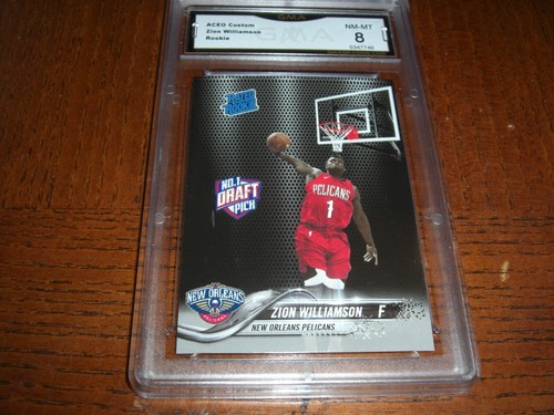 Zion Williamson Aceo Custom Rated Rookie NM-MT GMA Mint 8 Draft 2019 Pelicans - 第 1/9 張圖片