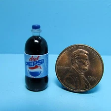 Dollhouse Miniature Detailed Replica Diet Pepsi 2 Litre Soda Bottle G145