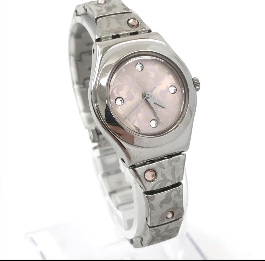 Swatch Irony Pink Rhinestone Quartz Watch 24mm Stainless Swatch Irony Pink Rhinestone Quartz Watch 24mm Stainless