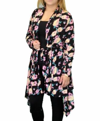 plus size shawl collar cardigan