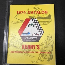 Kenny's 1971 Snowmobile Catalog Manual, Vintage, parts prices Mpls, Minnesota